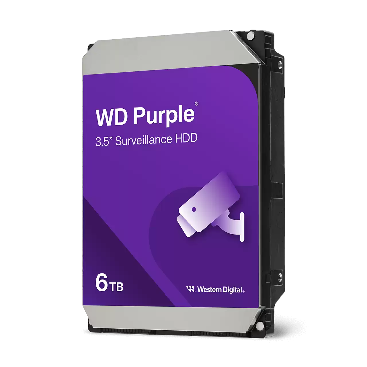 Western Digital WD Purple 6TB Surveillance HDD, 3.5" SATA III 6Gb/s, 5400 RPM, Optimized for Video Security | WD64PURZ