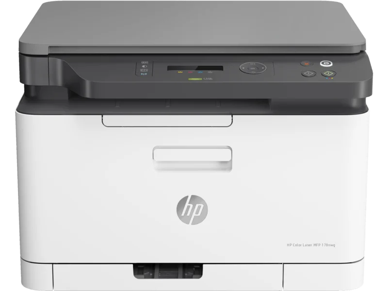 HP Color Laser MFP 178nw Multifunction Printer, Print Copy Scan, Wireless, Up to 19 ppm, 600 x 600 dpi, USB, Ethernet, 4ZB96A