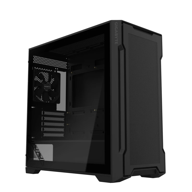 Gigabyte C102 Glass Mid m-ATX Tower Case, 2x Pre-Installed 120mm Fans, Up to 360mm Radiator Support