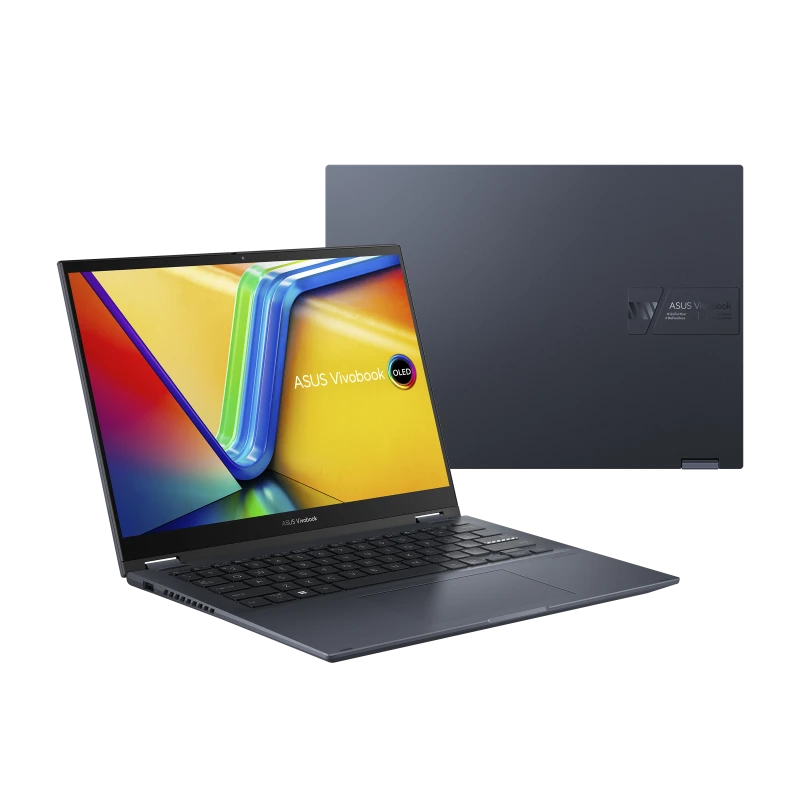 ASUS VIVOBOOK S 14 FLIP  Intel 13th Gen i7 13700H, 16GB RAM, 512GB SSD, 14" OLED 2.8K Touch & Flip, Intel IRIS XE Graphics, Win11 Home, Eng-Arab K/B, Blue | TP3402ZA-OLEDI7G