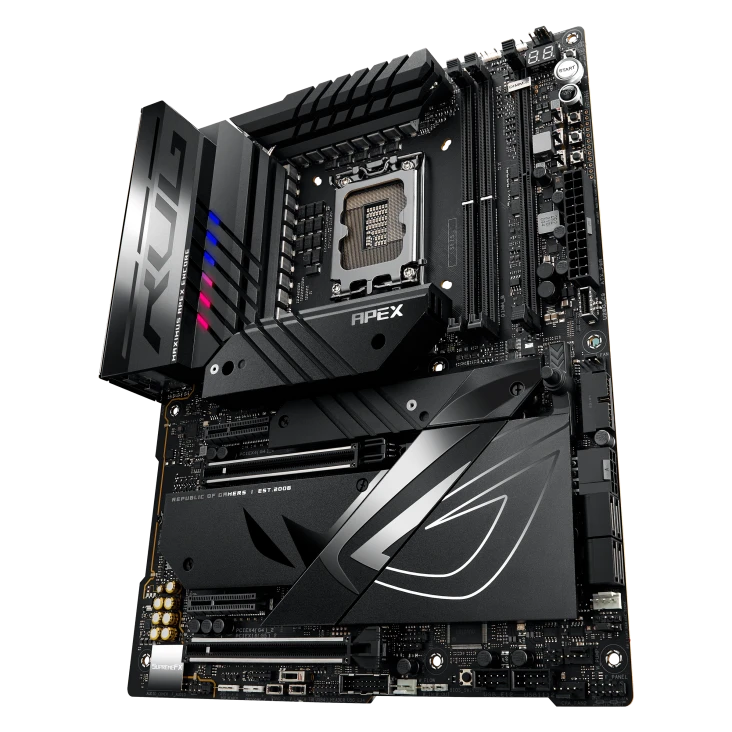 ASUS ROG MAXIMUS Z790 APEX ENCORE ATX Motherboard, Intel LGA1700, DDR5 96GB 8400+ MT/s, 5x M.2 Gen4, PCIe 5.0, Wi-Fi 7, USB4, 90MB1FX0-M0EAY0