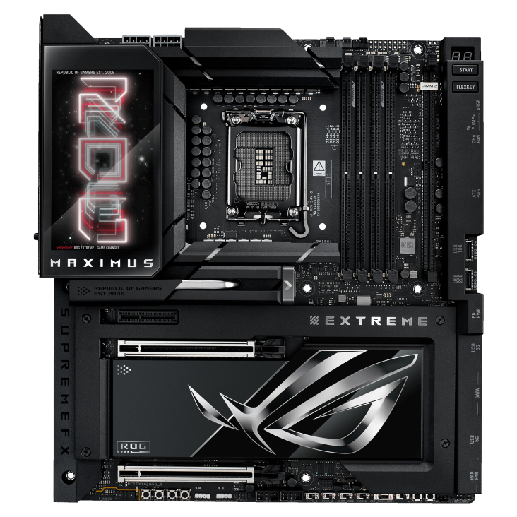 ASUS ROG MAXIMUS Z890 EXTREME E-ATX Motherboard – Intel Z890, LGA 1851, DDR5 192GB 9200+MT/s, 6x M.2, Wi-Fi 7, USB4, 2.5G LAN, 90MB1IA0-M0EAY0