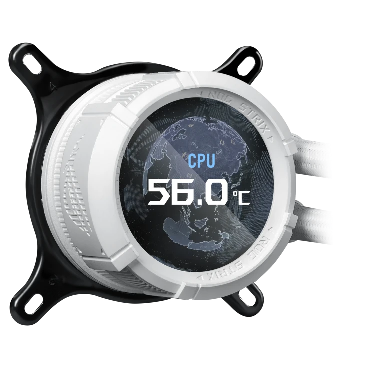 ASUS ROG STRIX LC III 360 ARGB LCD, 7th V2 gen Asetek pump, ROG STRIX AF-12S ARGB FAN - White Edition | 90RC00W2-M0UAY0