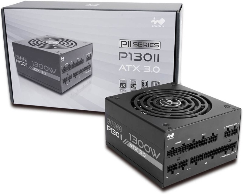 InWin P105II 1300W Power Supply, 80 PLUS Platinum, Fully Modular, ATX PSU, Premium Japanese Capacitors, Silent Fan | IW-PS-PII1300W