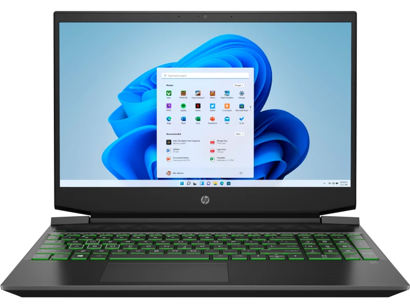 HP Pavilion Gaming  15-EC0010NR, AMD RYZEN 5 5600H, 8GB RAM, 512GB SSD, GTX1650 4GB, 15.6" 144Hz, Win 11 | 353L6UA