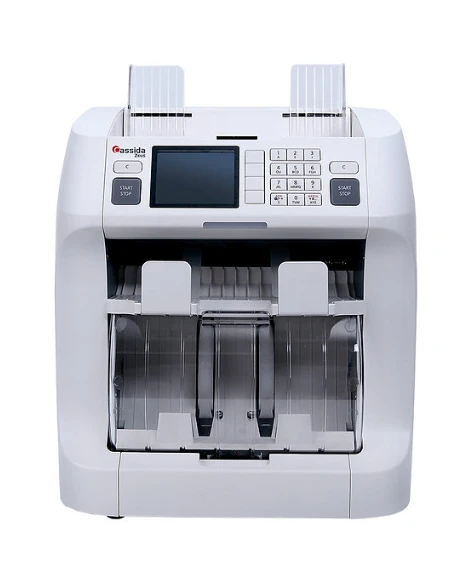 Cassida Zeus 2-pocket Currency Sorting, Counting Machine, Up to 7 Currencies Including AED, USD, GBP, EUR, INR,