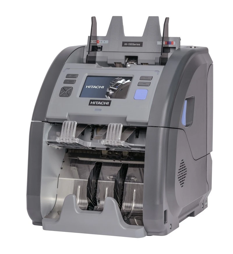 Hitachi IH-110F Cash Counting & Sorting Machine, Basic type + Fitness sorter, Counterfeit Detection Technologies, fitness sorting