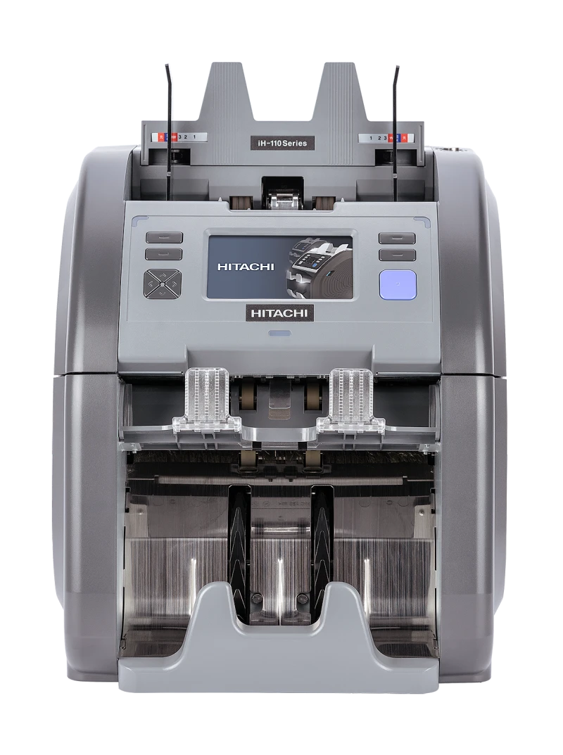Hitachi IH-110F Cash Counting & Sorting Machine, Basic type + Fitness sorter, Counterfeit Detection Technologies, fitness sorting