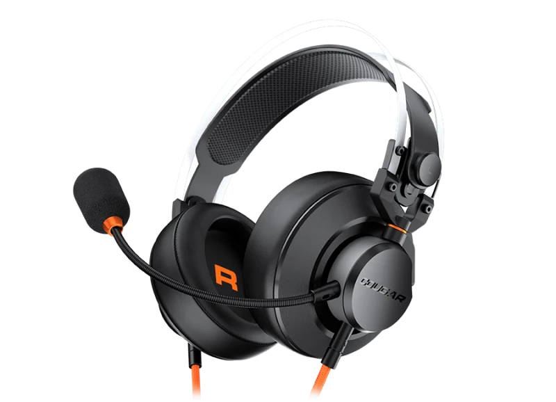 COUGAR VM410 TOURNAMENT Gaming Headset, 9.7mm microphone, compatible with phones, consoles, laptops, desktop