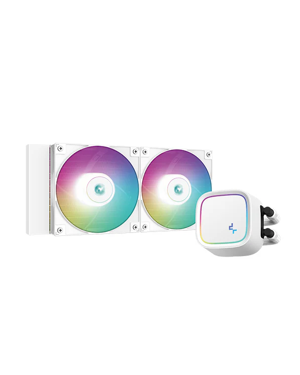 DeepCool LE520 ARGB Liquid CPU Cooler, 240mm Radiator, 2x 120mm High-Performance Fans, LGA1700/AM5 Support, Black, R-LE520-BKAMMN-G-1