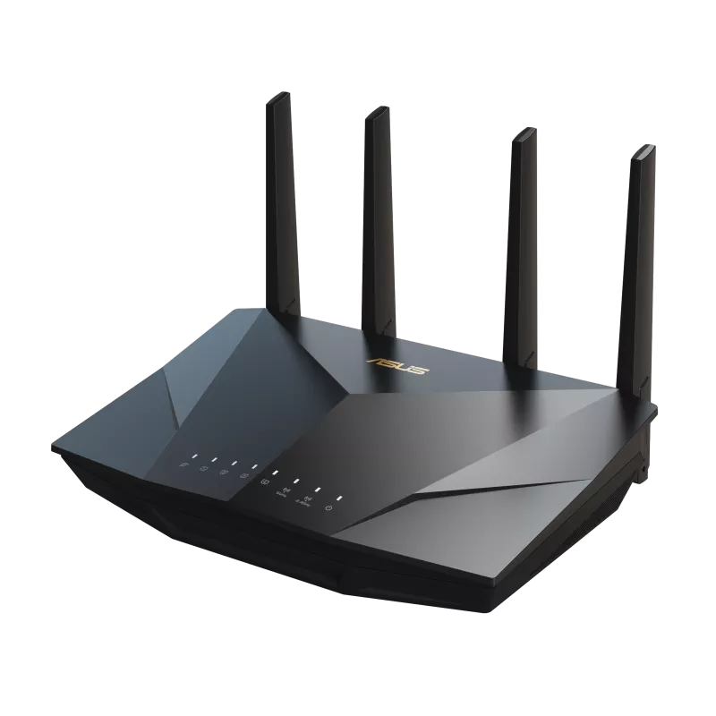 ASUS RT‑AX5400 Dual‑Band Wi‑Fi 6 (AX5400) Ultra Speed Router, 160 MHz, 1024‑QAM, 1×2 Gbps (WAN+LAN) Aggregation, AiProtection Pro