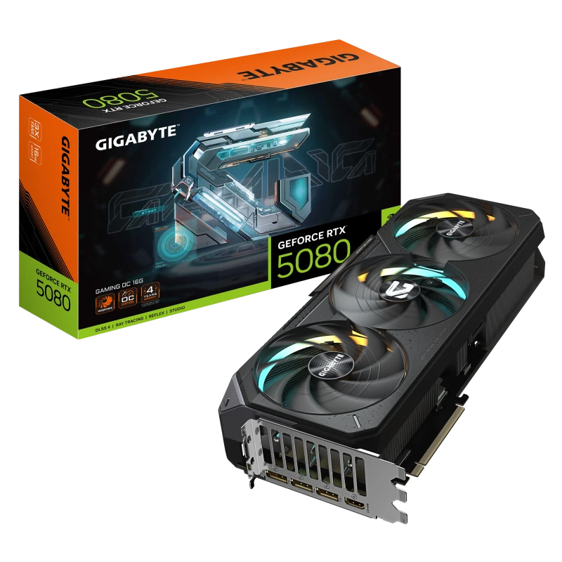 Gigabyte GeForce RTX 5080 Gaming OC 16GB GDDR7, 2730MHz Boost, Blackwell, DLSS 4, PCIe 5.0 | GV-N5080GAMING OC-16GD