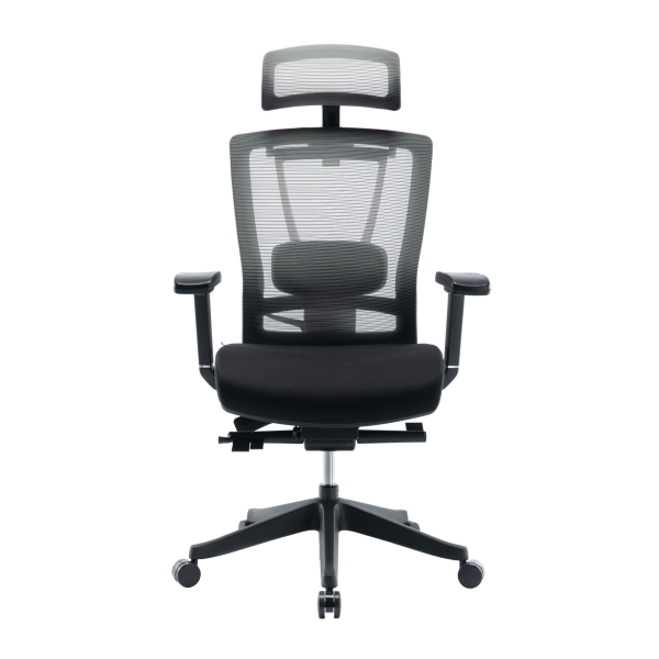 Navodesk HALO Premium Ergonomic Chair – Responsive Lumbar, Adjustable Headrest, Armrests & Seat Tilt Lock, BIFMA Certified – Black