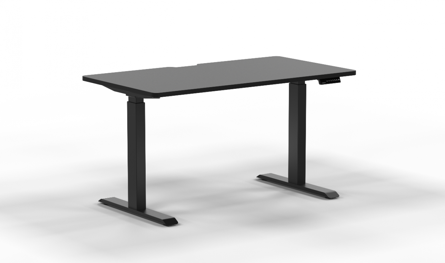 Navodesk Height Adjustable Standing Desk Workstation, Matte BlackTop, Black Frame, Bluetooth Control, Dual Motor (177cm x 76cm)