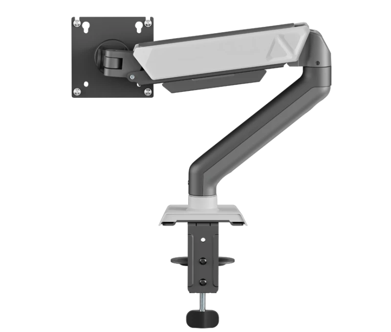 Sades Viper Single Monitor Arm – White, Gas Spring Desk Mount, Full Motion, Up to 32″, Cable Management