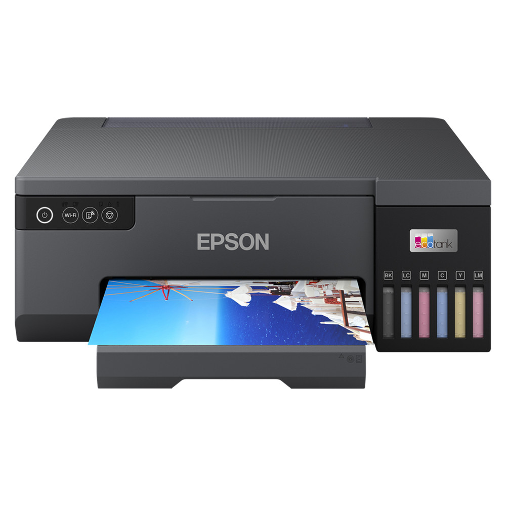 Epson EcoTank L8050 6‑Colour A4 Photo Printer, Ink Tank, Wi‑Fi, Borderless, Black