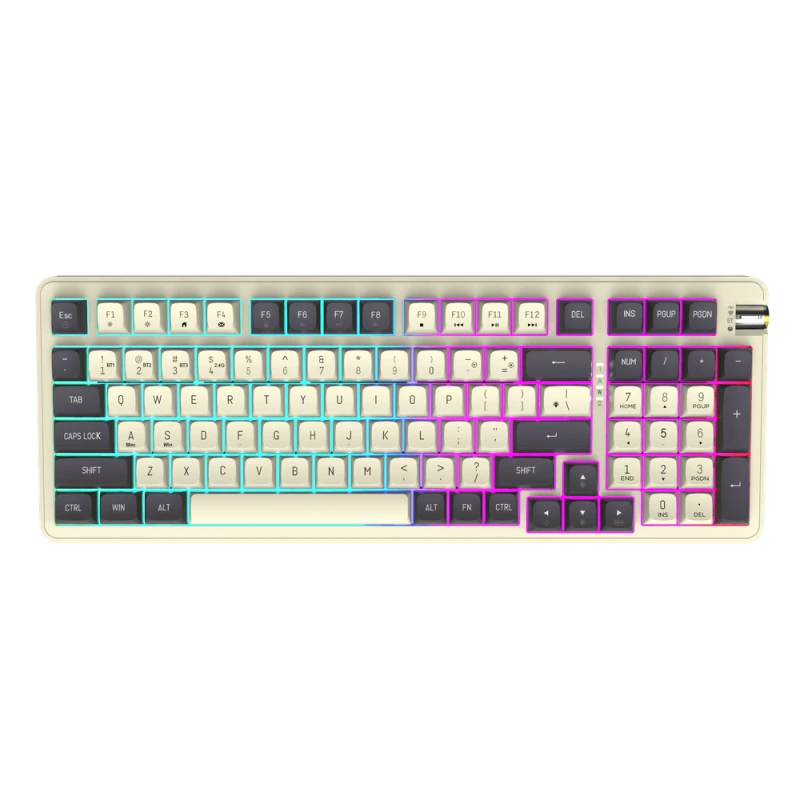 DarkFlash DF98 Mechanical Keyboard, 98 Keys, Kailh Ice Cream Switch, 1000mAh Frequency, Hot-Swappable, RGB Lighting, Gasket Structure, Tri-mode | DF98