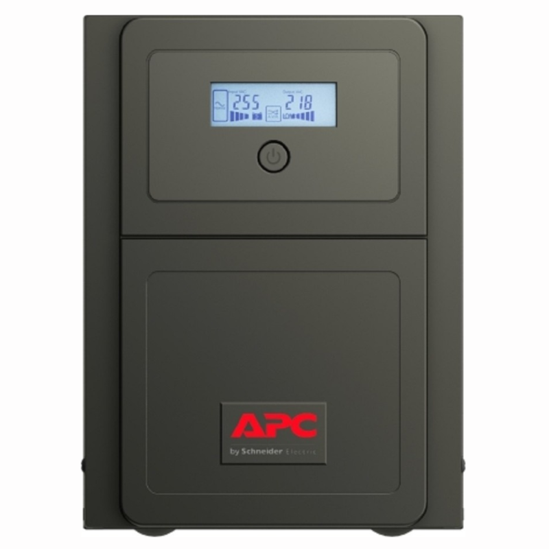 APC Easy UPS SMV750I‑MS, 750 VA/525 W, 230 V, Line‑Interactive UPS, AVR, LCD, Tower, Black
