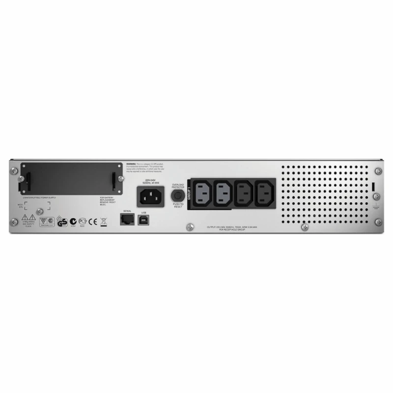 APC SMT750RMI2U Smart-UPS, 750VA/500W, 230V, Rackmount 2U, Line-Interactive, AVR, LCD