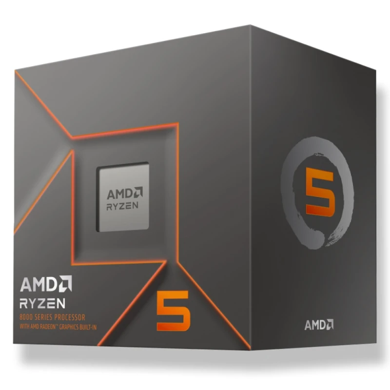 AMD Ryzen 5 8500G 6-Core AM5 Desktop Processor, Up to 5.0 GHz Turbo, 12 Threads, 19 MB Cache, Integrated Radeon Graphics, PCIe 5.0 Support | 100-100000931BOX