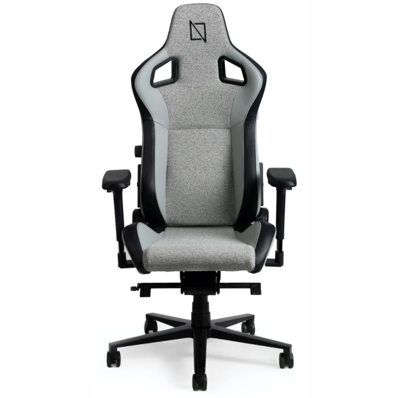 APEX AIR  Fusion Wave Gaming Chair, Memory Foam Pillows & Magnetic Headrest Built-in Adjustable Lumbar Support & 4D Armrests Premium Quality - Light Grey