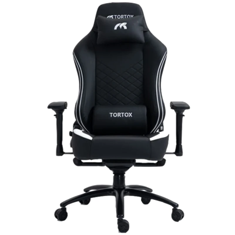 Tortox GC400-W Multi-Functional Tilt Gaming Chair , Up to 330lbs Weight, Armrests 4D, PVC Leather, Black / White | GC400-W