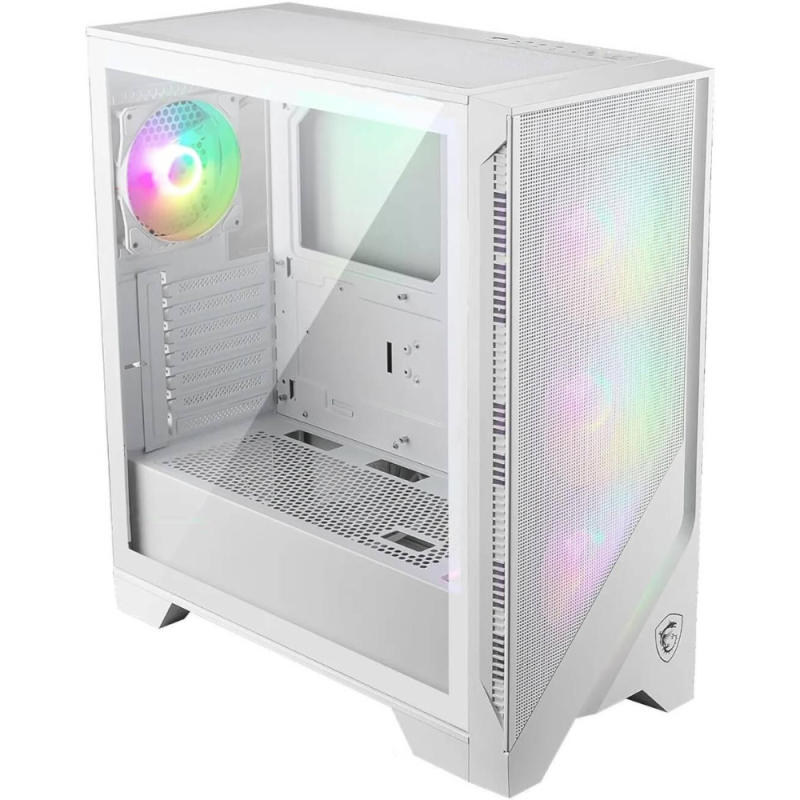 MAG FORGE 320R AIRFLOW,  up to 360 mm AIO, Tempered Glass Side Panel displays RGB lighting effects - White | 306-7G23W21-HH9