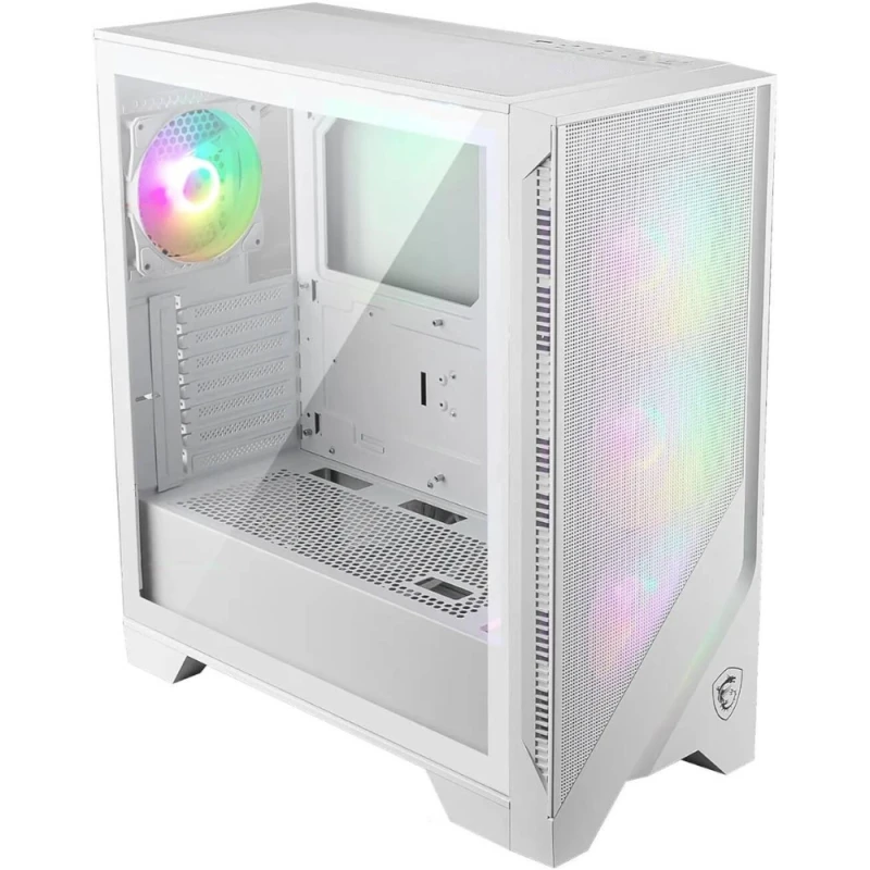 MAG FORGE 320R AIRFLOW,  up to 360 mm AIO, Tempered Glass Side Panel displays RGB lighting effects - White | 306-7G23W21-HH9