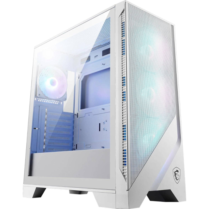 MAG FORGE 320R AIRFLOW,  up to 360 mm AIO, Tempered Glass Side Panel displays RGB lighting effects - White | 306-7G23W21-HH9