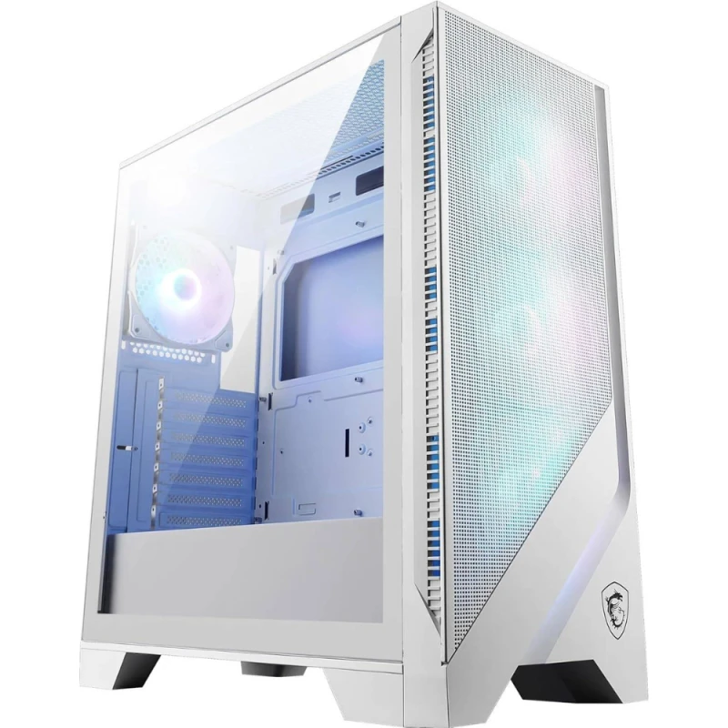 MAG FORGE 320R AIRFLOW,  up to 360 mm AIO, Tempered Glass Side Panel displays RGB lighting effects - White | 306-7G23W21-HH9