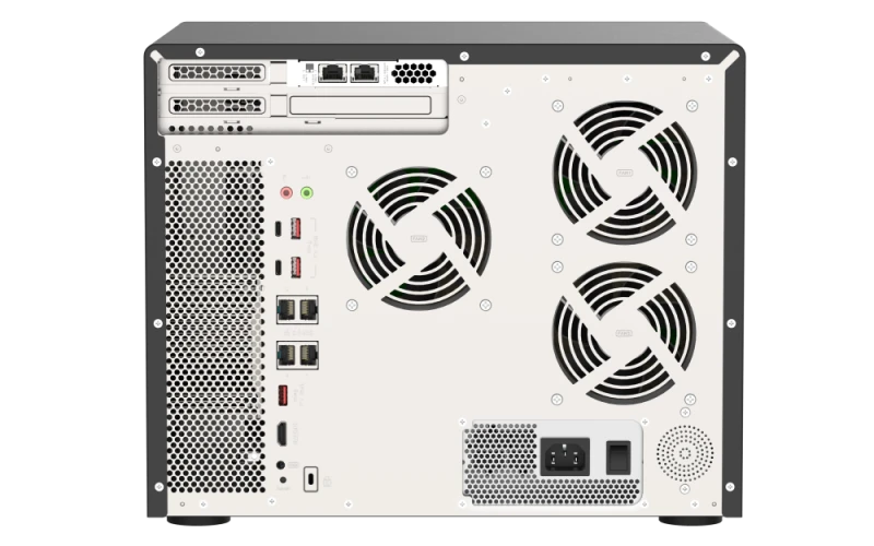 QNAP TVS-H1688X-W1250-32, Intel Xeon W-1250 6-core/12-thread processor, up to 4.7 GHz, 32GB ECC UDIMM DDR4 (2 x 16 GB)