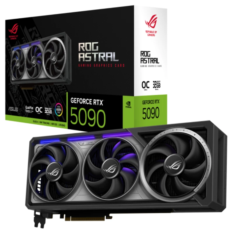 ASUS ROG Astral GeForce RTX 5090 32GB GDDR7 OC Edition ROG-ASTRAL-RTX5090-O32G-GAMING DLSS 4.0 PCI Express 5.0 Graphics Card | 90YV0LW0-M0NA00