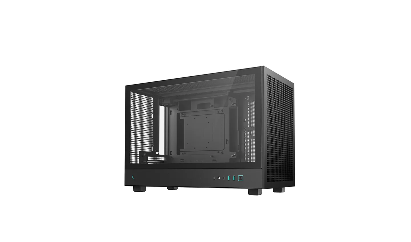 DeepCool CH260 Micro-ATX Computer Case, Wraparound Mesh Panels, Tempered Glass Side Pane, Up to 360mm Radiator | R-CH260-BKNGM0-G-1