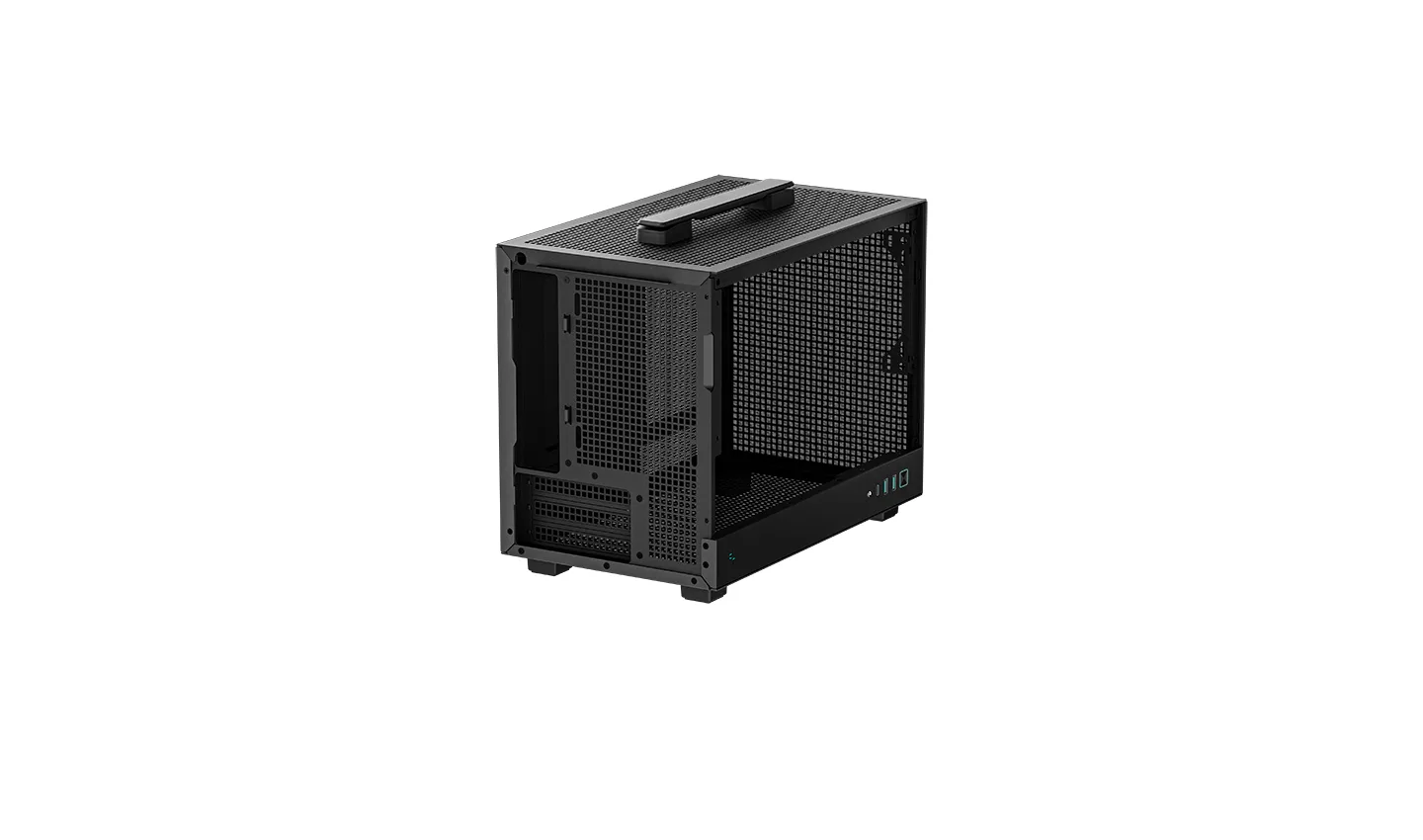 DeepCool CH160 Mini-ITX Computer Case, High airflow panels, Full sized air cooling, Customized designs case panels - Black | R-CH160-BKNGI0-G-1