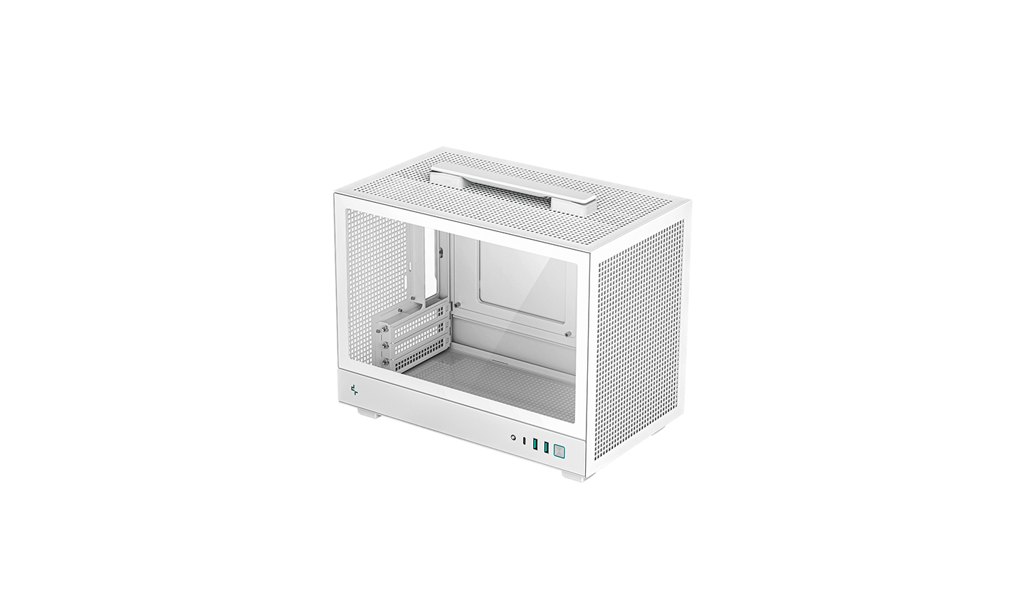 DeepCool CH160 Mini-ITX Computer Case, High airflow panels, Full sized air cooling, Customized designs case panels - White | R-CH160-WHNGI0-G-1