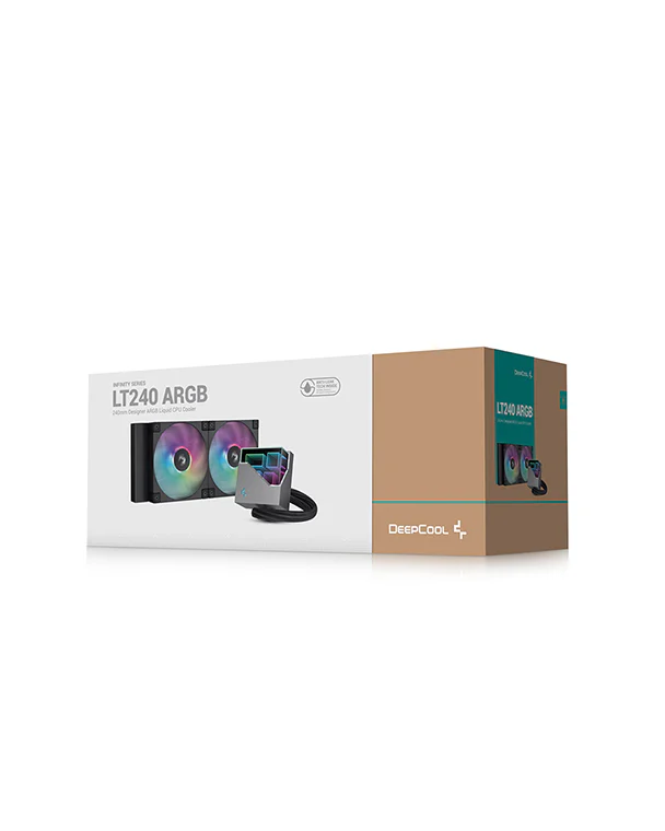 DeepCool LT240 ARGB  high-performance liquid CPU cooler, 240mm radiator - Black | R-LT240-BKAMNC-G-1
