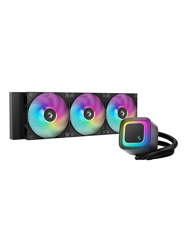 Deepcool LE360 V2 AIO Liquid Cooler, 360mm Radiator, 3x 120mm Fans, 2500–3400 RPM Pump, Hydro Bearing, Black | LE360-BKAMMC-G-2