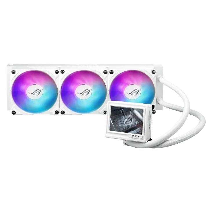 ASUS ROG Ryujin III 360 ARGB Extreme Liquid CPU Cooler, 360mm Radiator, 3.5" Full Color LCD Display, White, High Performance, Quiet Operation | 90RC0132-M0EAY0