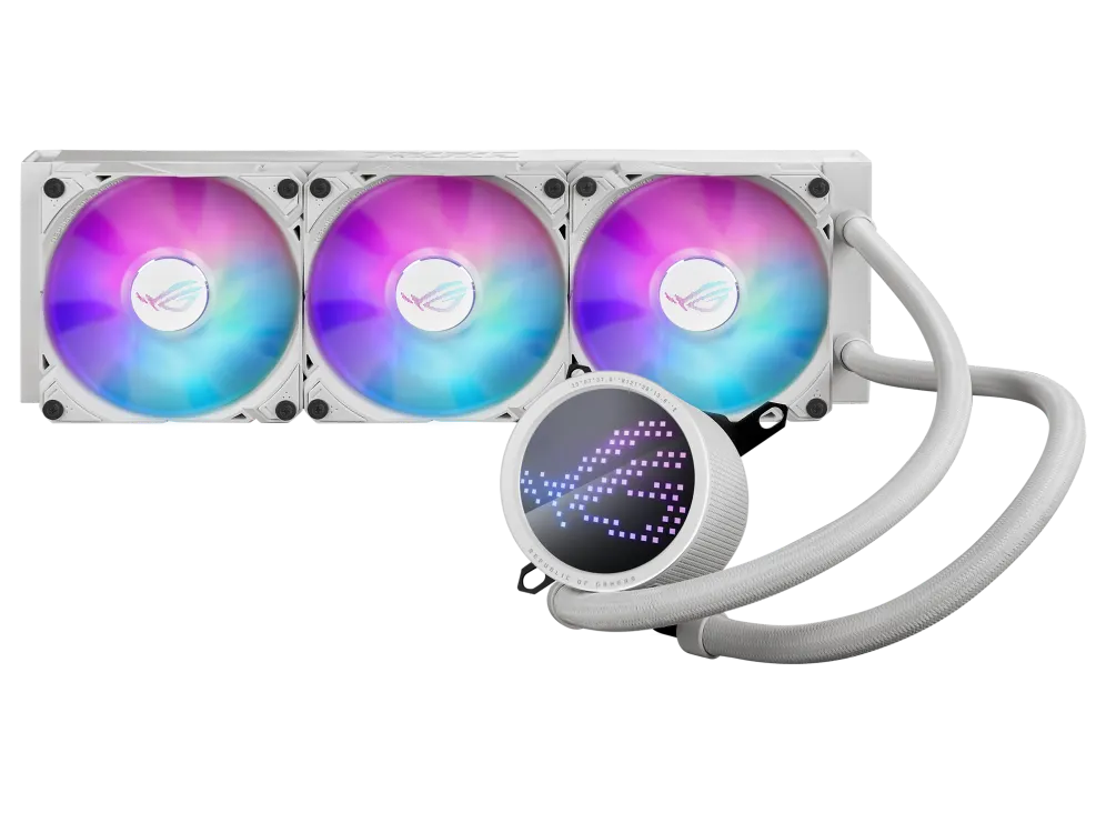Asus ROG Ryuo III 360 liquid CPU cooler, 8th gen Asetek pump, Aluminum Radiator Material white | 90RC00I2-M0UAY0