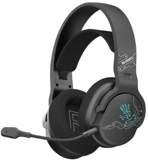 A4Tech Bloody GR370 Wireless Gaming Headset, 2.4 GHz & Bluetooth 5.3, 45 h Battery, 50 mm Drivers, USB-C Receiver, Ultra-Soft Fabric Headband