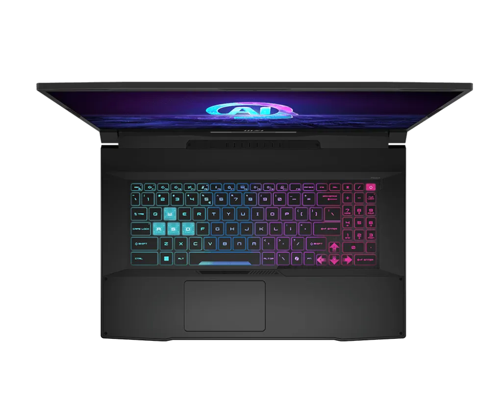 MSI KATANA A17 AI B8VF  AMD Ryzen 9 8945HS, 16GB RAM, 512GB SSD, 17.3"FHD 144Hz, 8GB NVIDIA RTX4060, Win11 Home, Eng-Arab Keyboard, Black