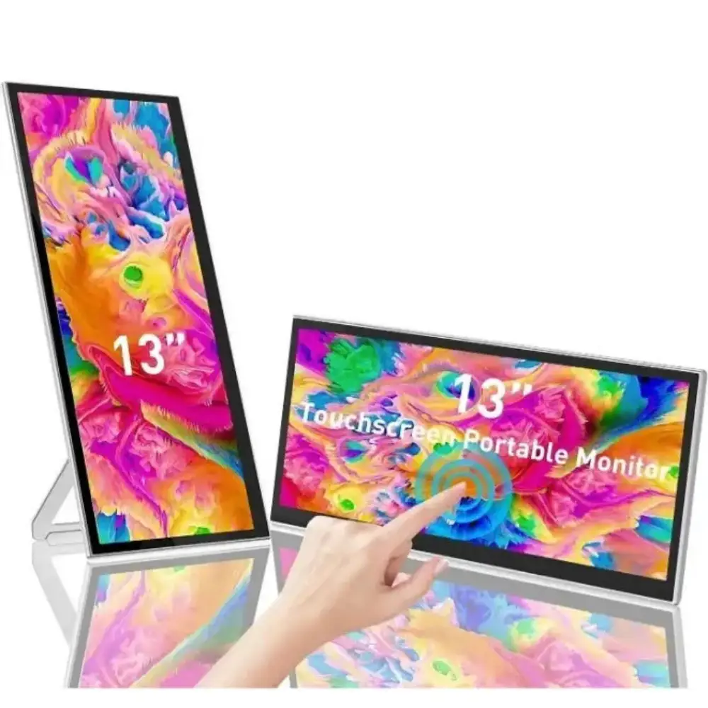 V2COM L2 13″ Portable Touchscreen Monitor Extender, Full HD 1080P IPS, 60Hz, 10-Point Touch, USB-C & HDMI, Built-In Speakers, Windows/Mac/Android | L2