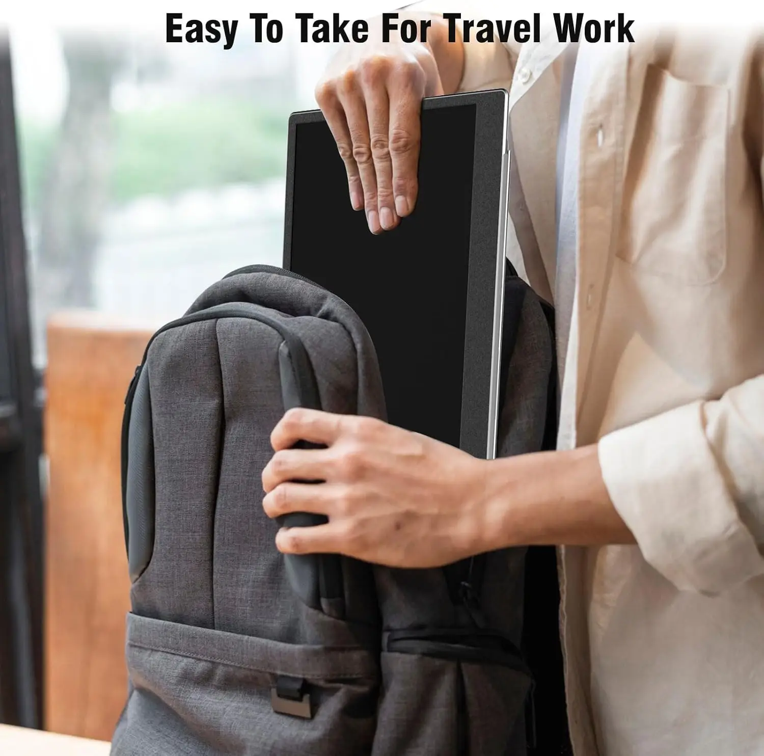 V2COM Z1 14″ IPS Full HD Dual Laptop Screen Extender, Portable 15.6″ Display, USB Powered, Thin & Lightweight, Windows & Mac Compatible