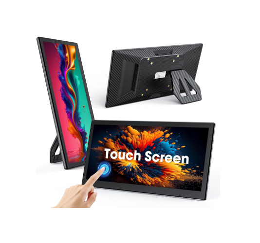 V2COM L3 Pro 12.1" FHD IPS Touchscreen Portable Monitor - 10-Point Touch, USB-C & HDMI, Built-in Speakers