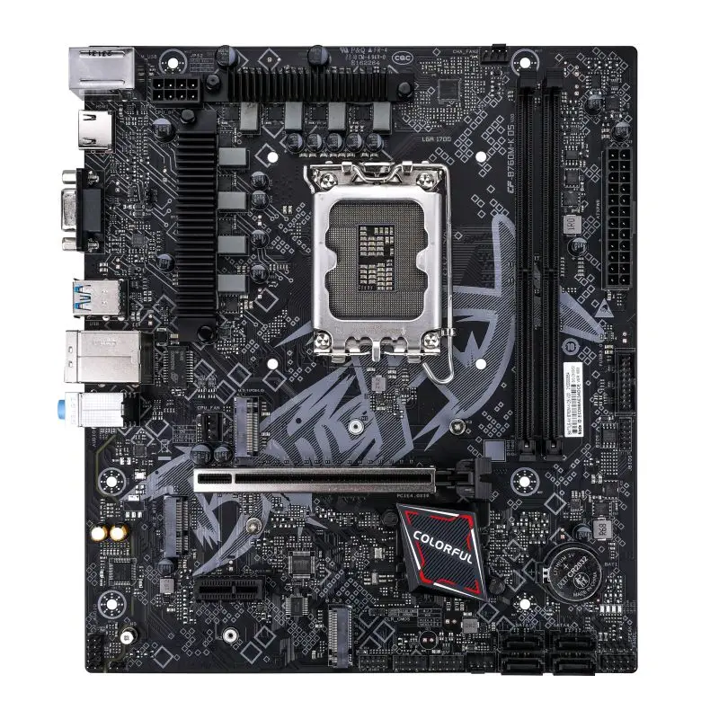 Colorful BATTLE-AX B760M-K D5 V20 Micro-ATX Motherboard | DDR5-7200 Memory Support, Dual PCIe 4.0 M.2, HDMI+VGA, Gigabit LAN, WiFi Ready
