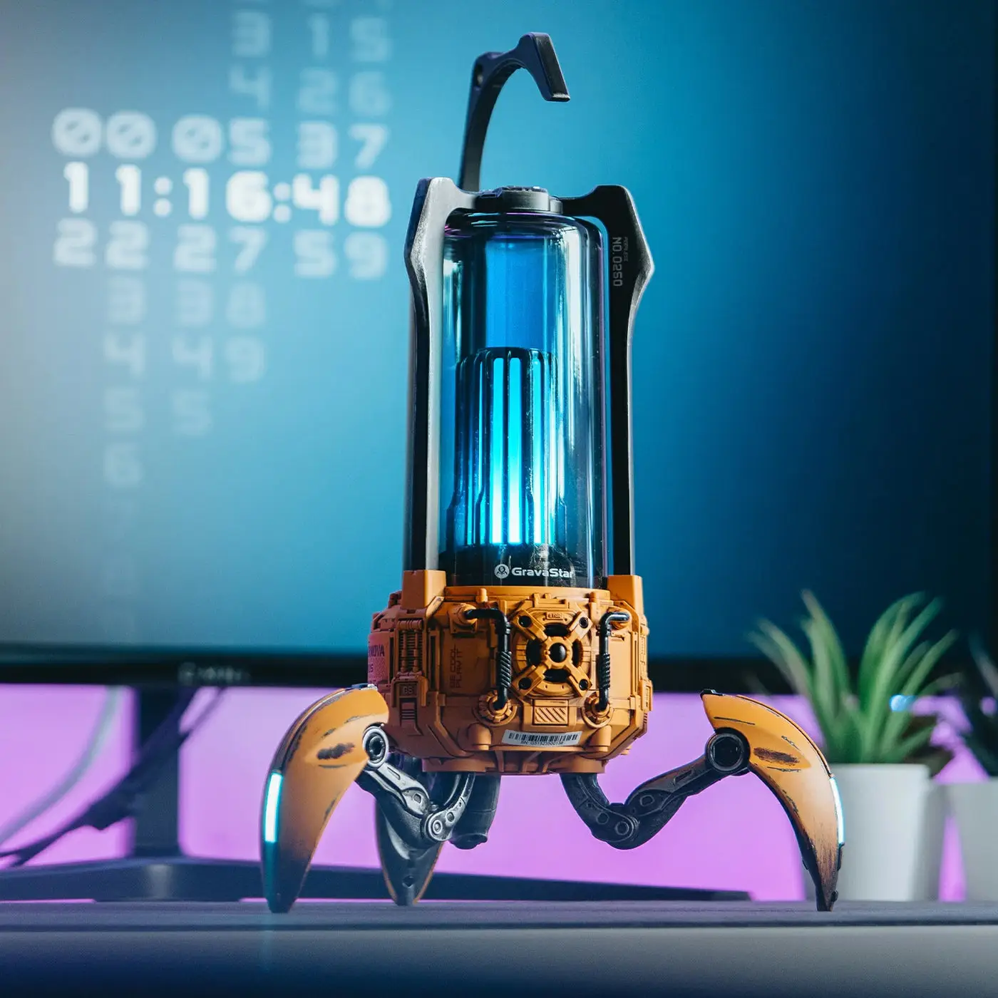 GravaStar Supernova Bluetooth Speaker, Battle-Worn Edition, Wireless Hi-Fi Sound, RGB Lighting, 20-Hour Battery, Built-in Mic, Portable Design