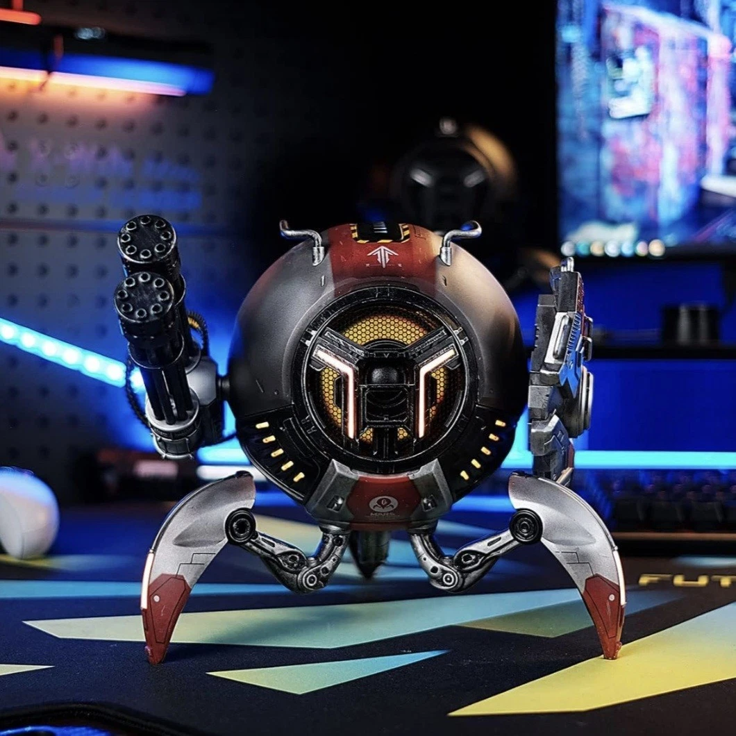 GravaStar Mars Pro Special Edition Shark 14 Bluetooth Speaker, 20W Dual Drivers, 15H Battery, RGB Lighting, USB-C, Metallic Gray