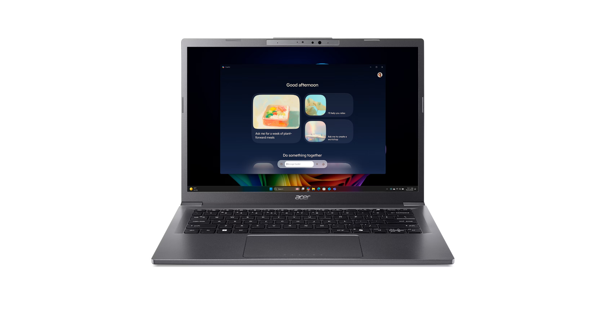 Acer Aspire 14 AI Copilot+ Laptop, 14" WUXGA Display, Intel Core Ultra 7 256V, 16GB RAM, 1TB SSD, Intel Arc Graphics, Windows 11 Home, Eng-Arab Keyboard, Steel Gray | NX.JDJEM.003