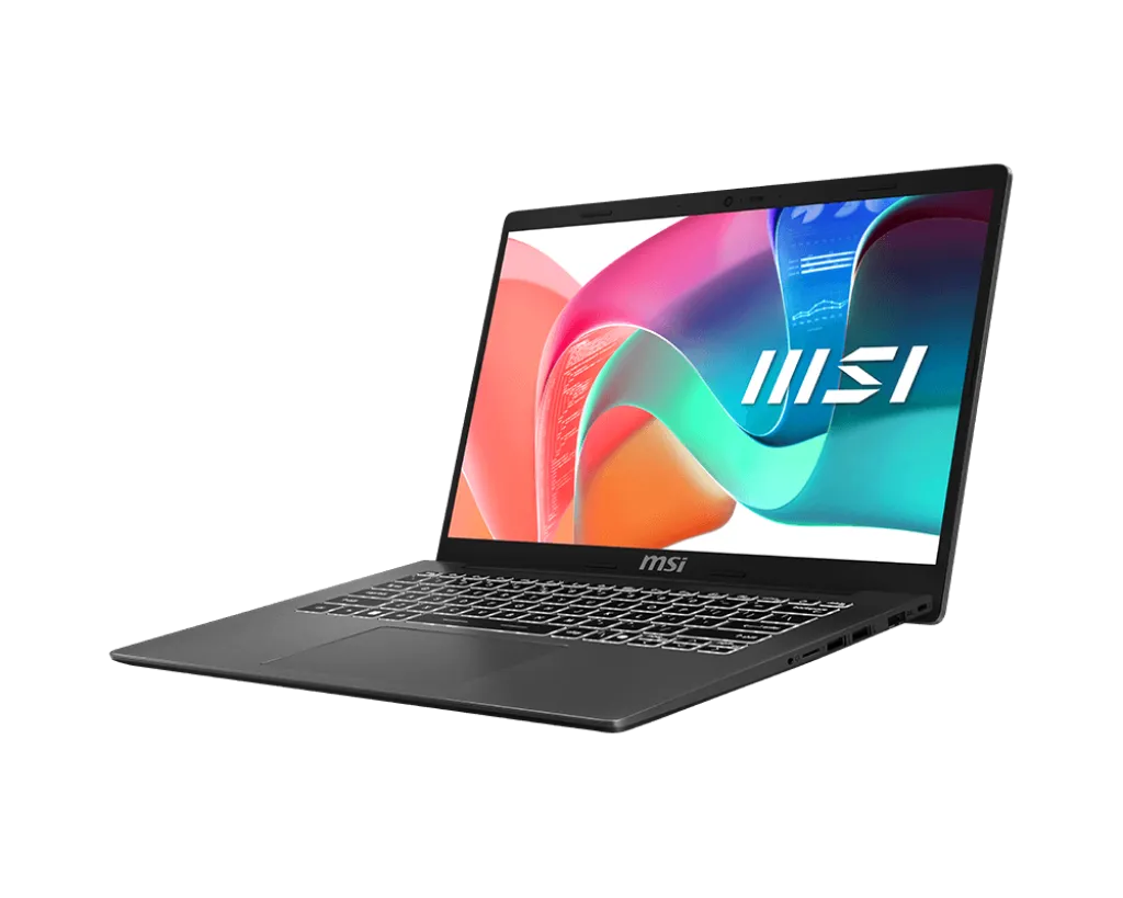 MSI MODERN 14 F1MG Laptop, Intel Core 7 150U, 16GB RAM, 512GB SSD, 14" FHD, Intel Graphics, Win 11 Home, Eng-Arab Keyboard, Gray, MSI Warranty | 9S7-14S111-461