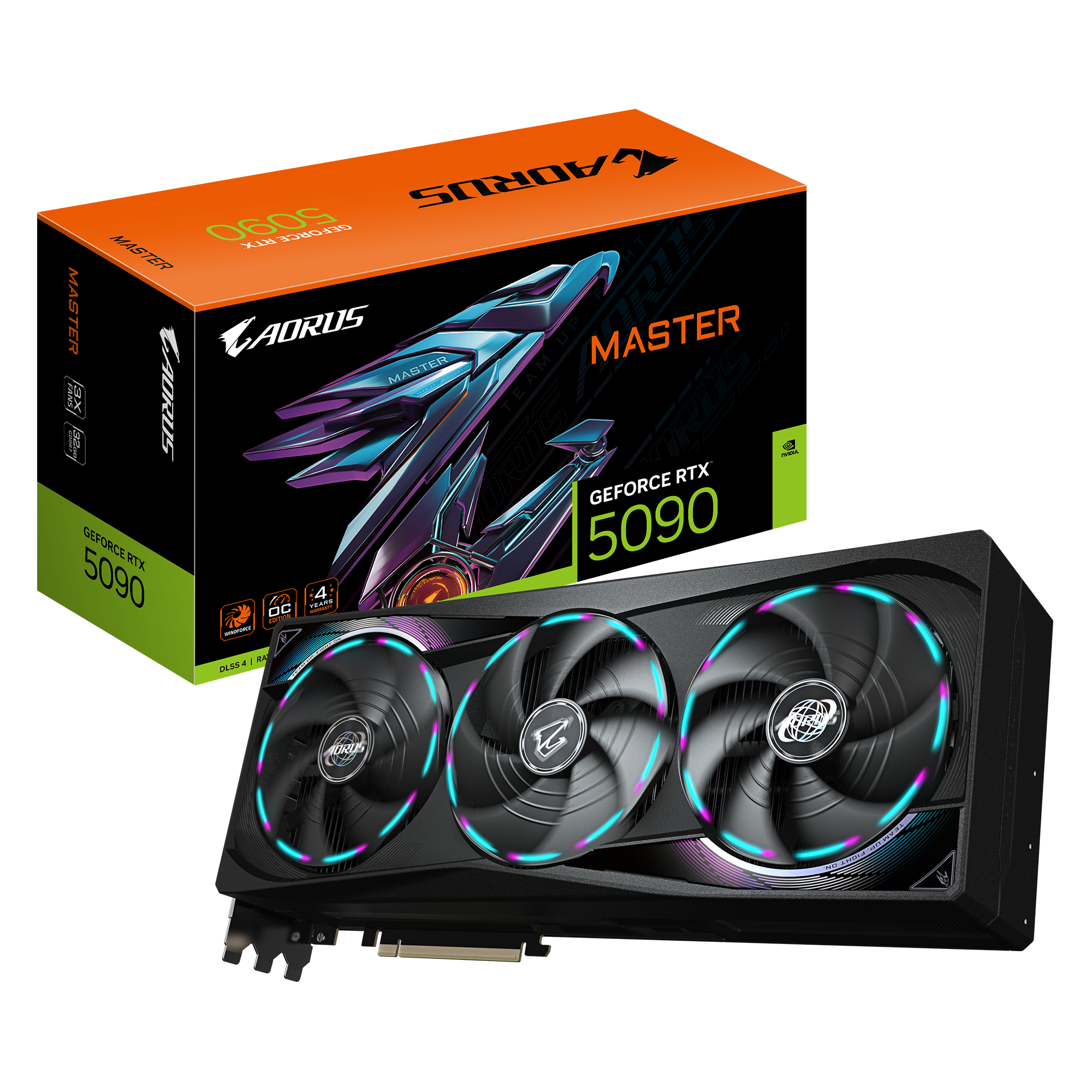 Gigabyte AORUS GeForce RTX 5090 MASTER 32GB GDDR7 NVIDIA Graphics Card, 28 Gbps 512 bit, 21760 CUDA Cores, PCI-E 5.0, LCD Edge View, Blackwell architecture and DLSS 4 | GV-N5090AORUS M-32GD